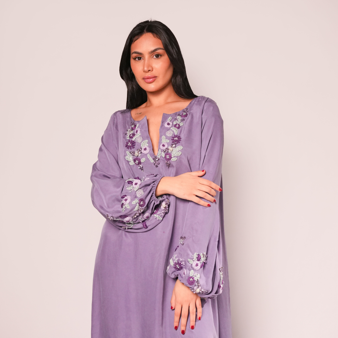 Suit with  puff sleeves